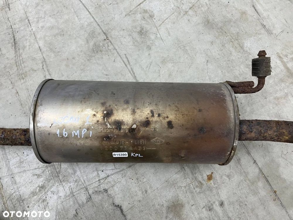 Wydech Dacia Logan 1 I 05-14r. 1.4 1.6 MPI benzyna tłumik końcowy środkowy rura KOMPLET 8200774459 - 11