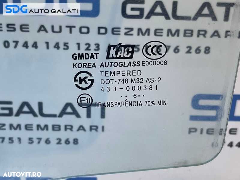 Geam Sticla Usa Portiera Stanga Spate Chevrolet Aveo Berlina Sedan 2002 - 2010 - 4