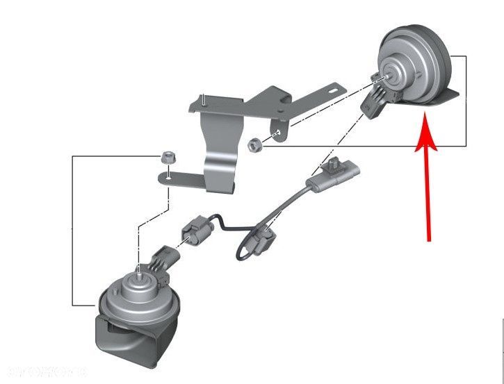 Klakson Mini One Cooper Cabrio III F55 F56 F57 13-24r. sygnał dźwiękowy 7401574