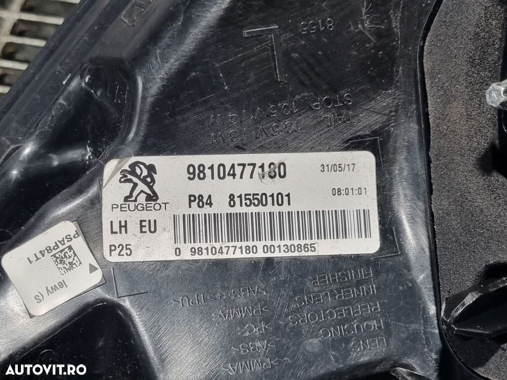 Stop Stanga Peugeot 3008 II 2016 - 2020 SUV 4 Usi (1316) Cu led 981047718000130865 - 3