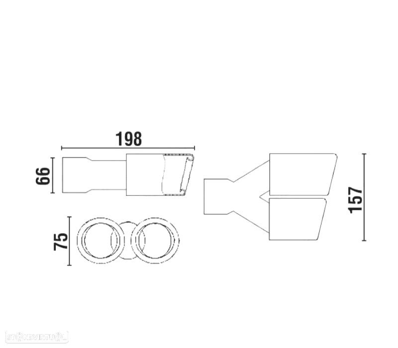PONTEIRA DE ESCAPE EM INOX UNIVERSAL - 3
