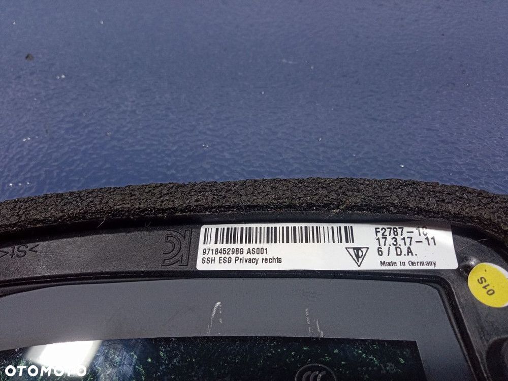 PORSCHE PANAMERA 971 SZYBA KAROSERYJNA TYŁ PRAWA TYLNA 971845298G - 7