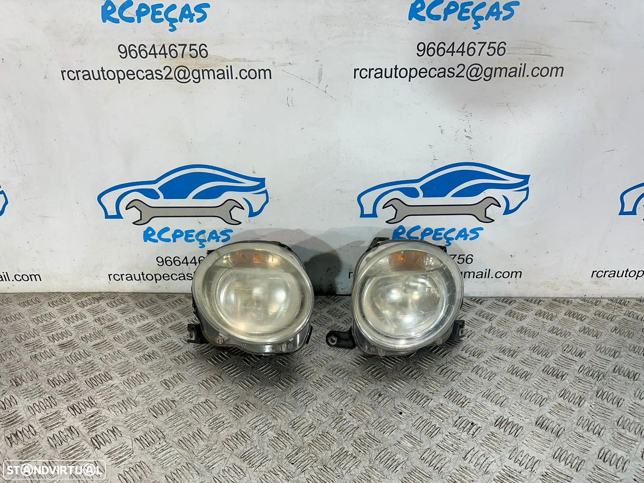 .Conjuntos Oticas Farois Frente Frontal Esquerda Direita Originais Fiat 500 312 2007 - Presente - 1