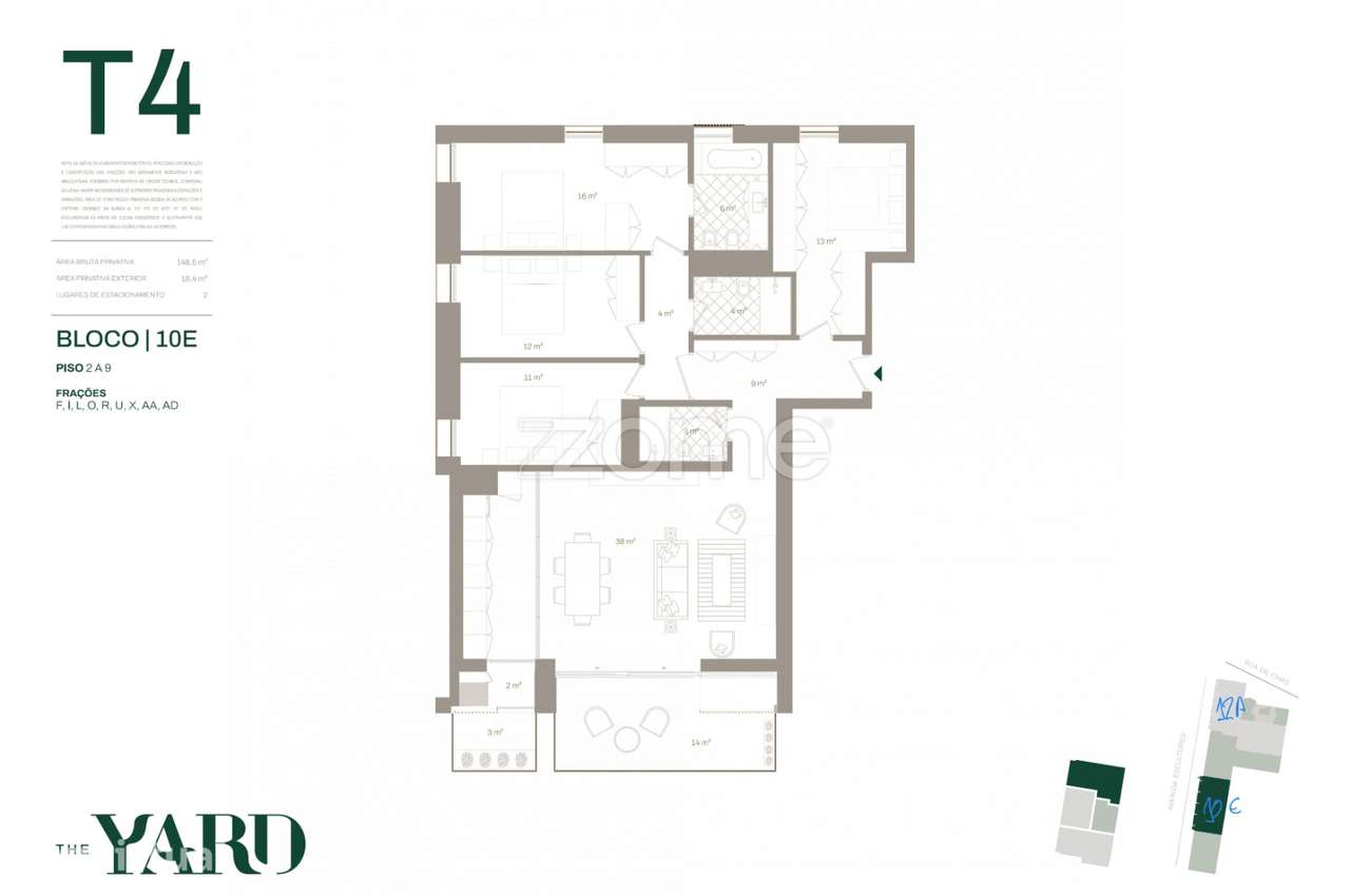 T4 The Yard | Vista Mar | Jardins da Arrábida - Grande imagem: 2/2