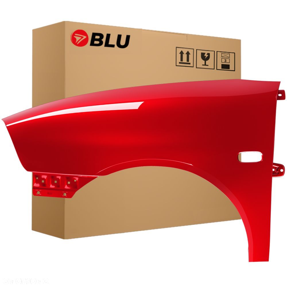 BLU Błotnik Seat Ibiza 3 III Cordoba 2 II 6L LS3H lewy przód czerwony 02-08 ocynk Emocion - 1