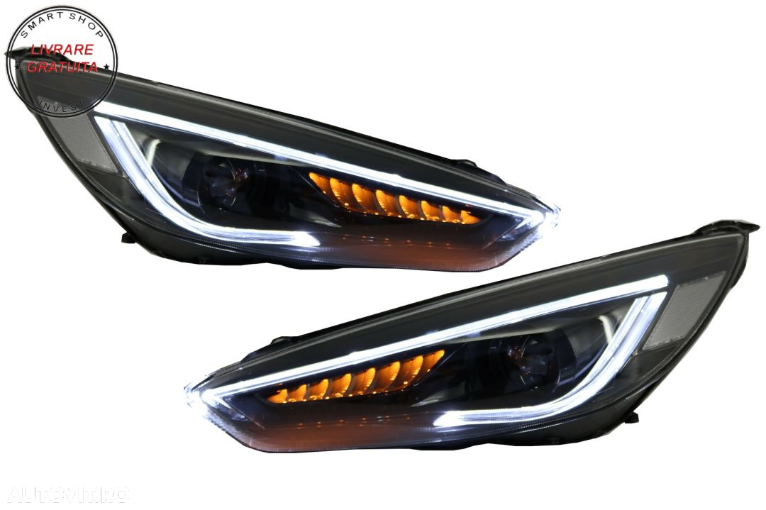 Faruri LED DRL Ford Focus III Mk3 Facelift (2015-2017) Bi-Xenon Design Semnalizare- livrare gratuita - 8