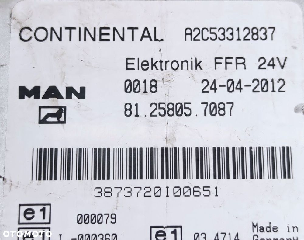 STEROWNIK FFR MAN TGX TGL TGA TGM 81258057087 - 15