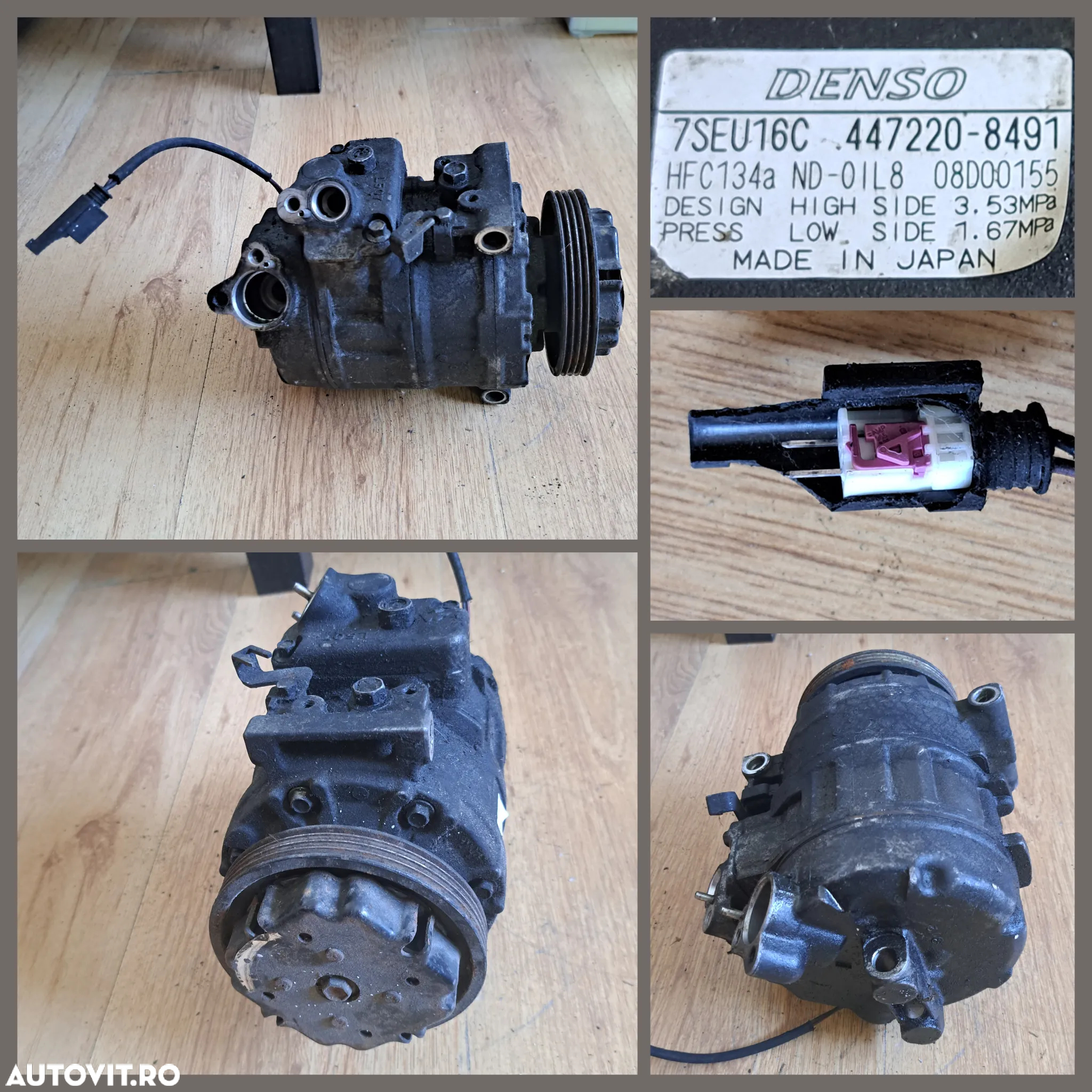 Compresor clima ac aer conditionat climatronic Saab 93 9-3 1.9 ttdi Opel Vectra A C 2.0 dti 2.2 d Peugeot 407 Citroen C5 Peugeot 508 BMW Honda Acord Smart Fortwo Vw Passat B5.5 - 5