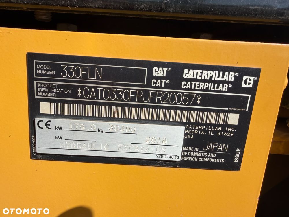 Caterpillar CAT 330 FLN, 2018 ROK, Z NIEMIEC, PODWOZIE 80% DOBRE, PIĘKNY STAN - 5