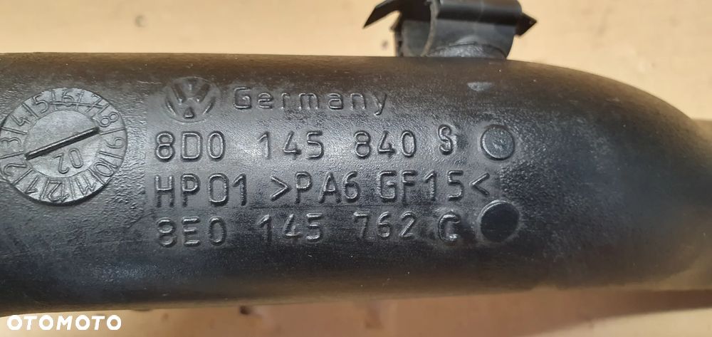 Przewód rura intercoolera czujnik zaworek VW Passat B5 1.9 TDI 8D0145840S - 11