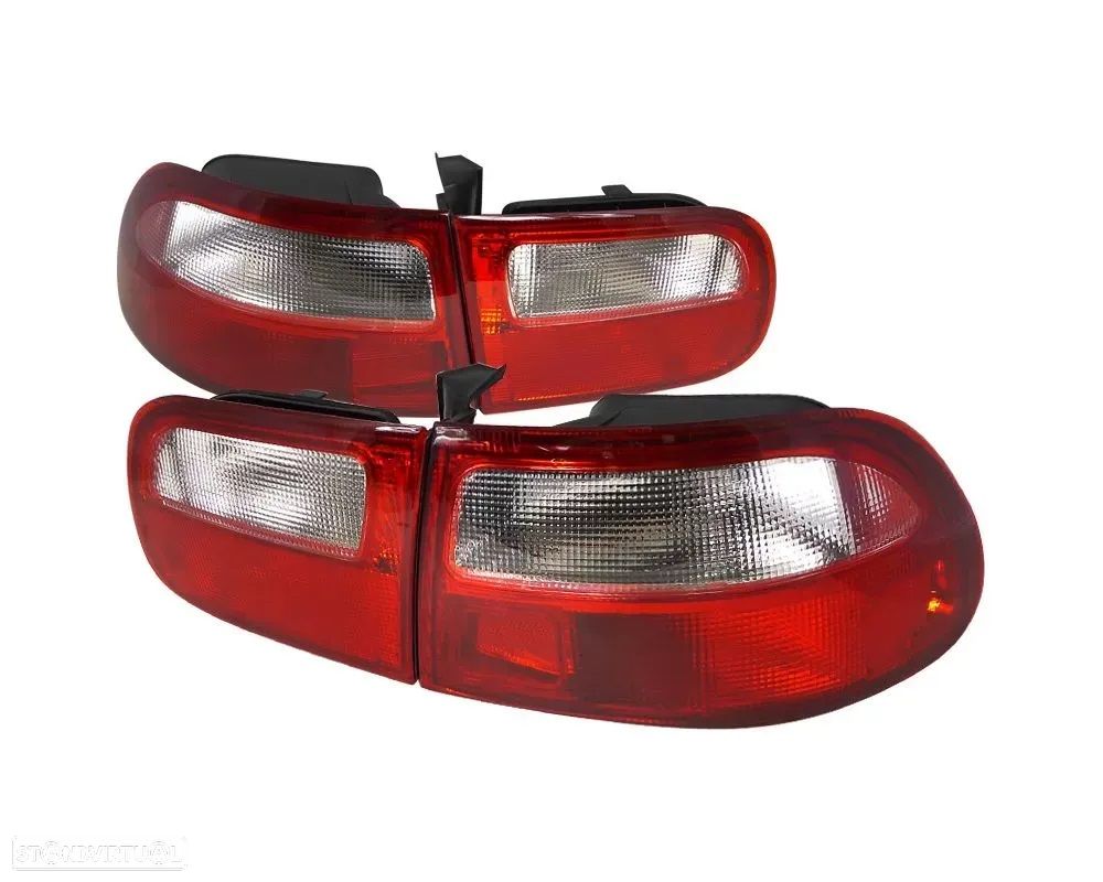 Faróis / farolins traseiros JDM look para Honda Civic 92-95 2 / 3/ 4 portas (EG, EJ, EH) red / white (vermelho e branco) - 2