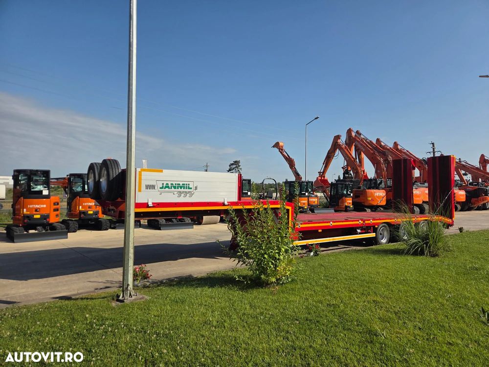 Janmil TRAILER 3 axe FULL OPTION-NOU, 2026, rampe DUBLE, lemne pt extensii latime la 3m, 2 roti rezerva, axe SAF, anv Goodyear, TROLIIU, cutie depozitare, obloane pe gatul de lebada, Carte identitate RAR, Podea rabatabila, posibil leasing-PROMOTIE 58.900eur - 4