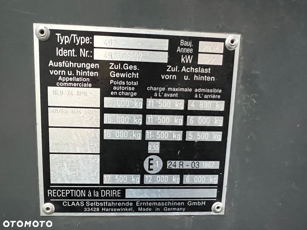 Claas Jaguar 870 Profistar  850 - 21