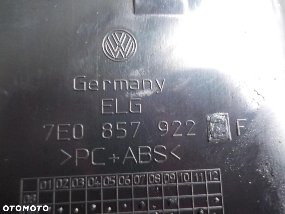 VW T5 LIFT PÓŁKA SCHOWEK PLASTIK ZAŚLEPKA DESKI 7E0857922F - 3