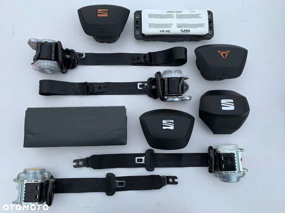 SEAT LEON 4 IV 5FB DESKA KONSOLA KOKPIT PULPIT PÓŁKA PARAPET PODUSZKI POWIETRZNE KIEROWCY PASAŻERA KOLAN KOLANOWA KURTYNA KURTYNY FOTELA W FOTEL AIRBAG PASY PAS naprawa Raz2 !!! - 5