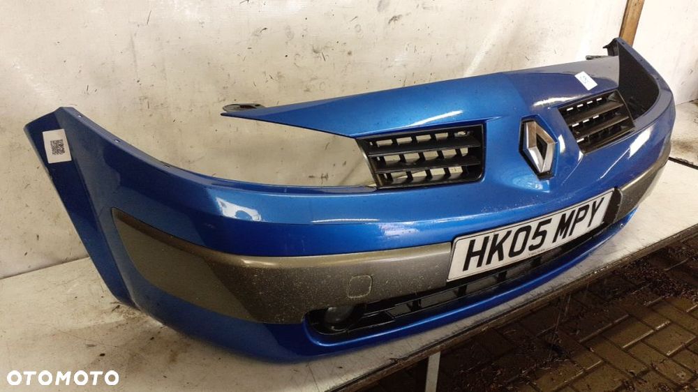^ ZDERZAK PRZÓD PRZEDNI DO RENAULT MEGANE II 2 TEI45 NIEBIESKI HALOGENY - 4