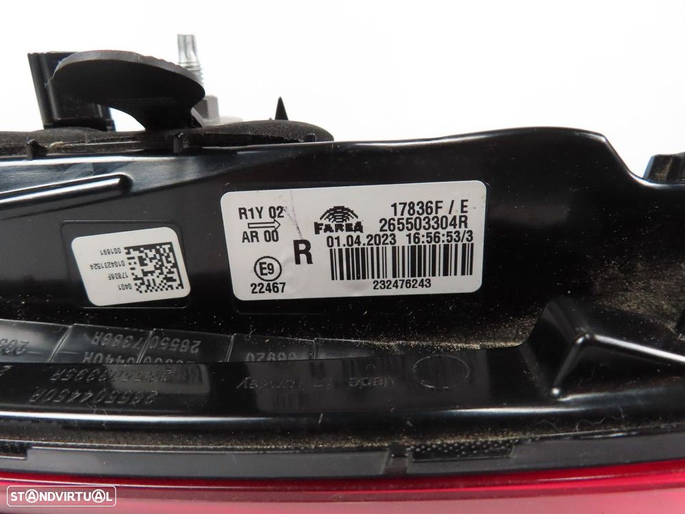 Farolim da mala em LED Direito Usado / Original RENAULT Clio V Hatchback (B7) 26... - 4