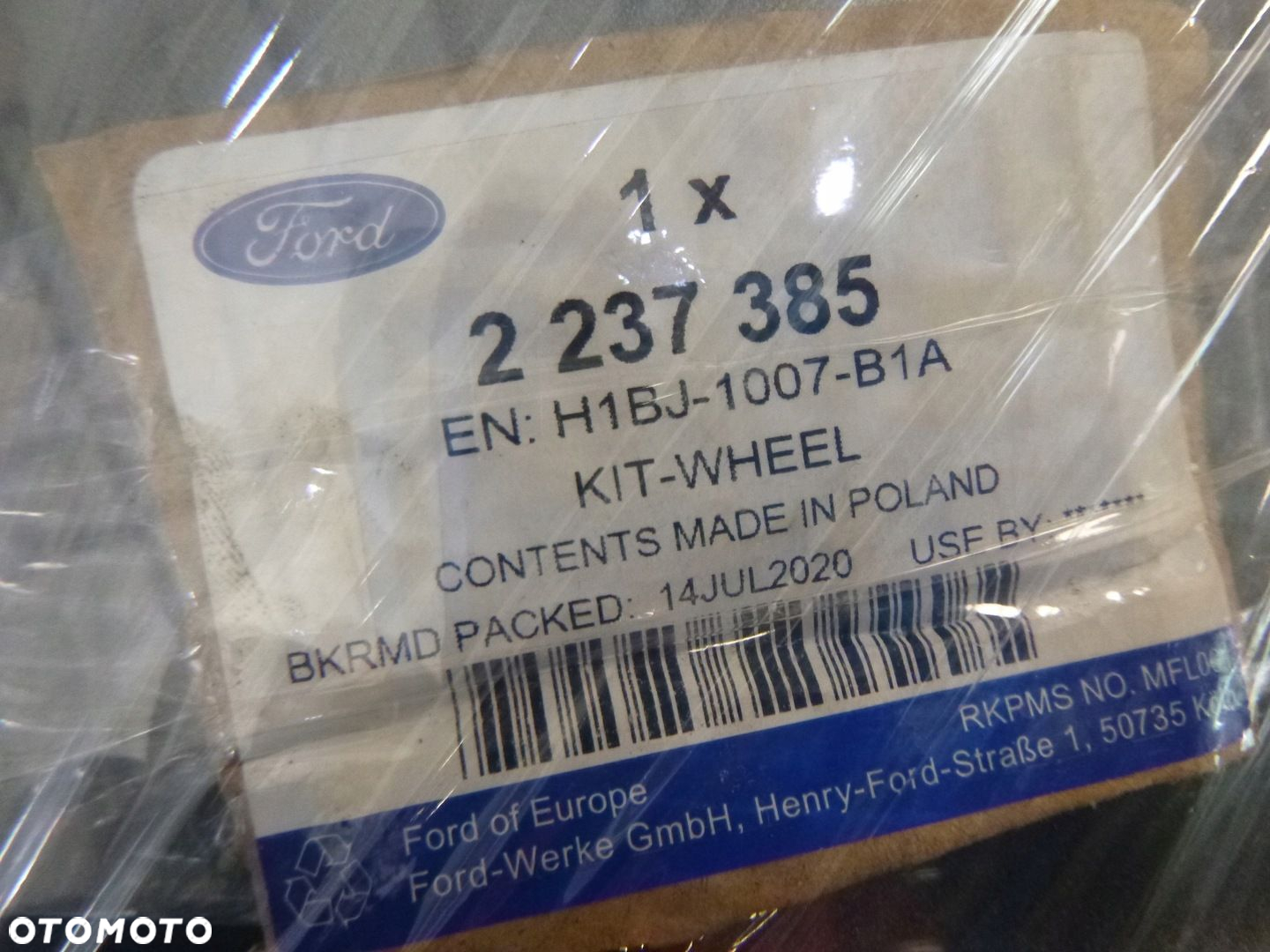 FORD FIESTA MK8 FELGA R16 6,5Jx16H2 ET47,5 - 12