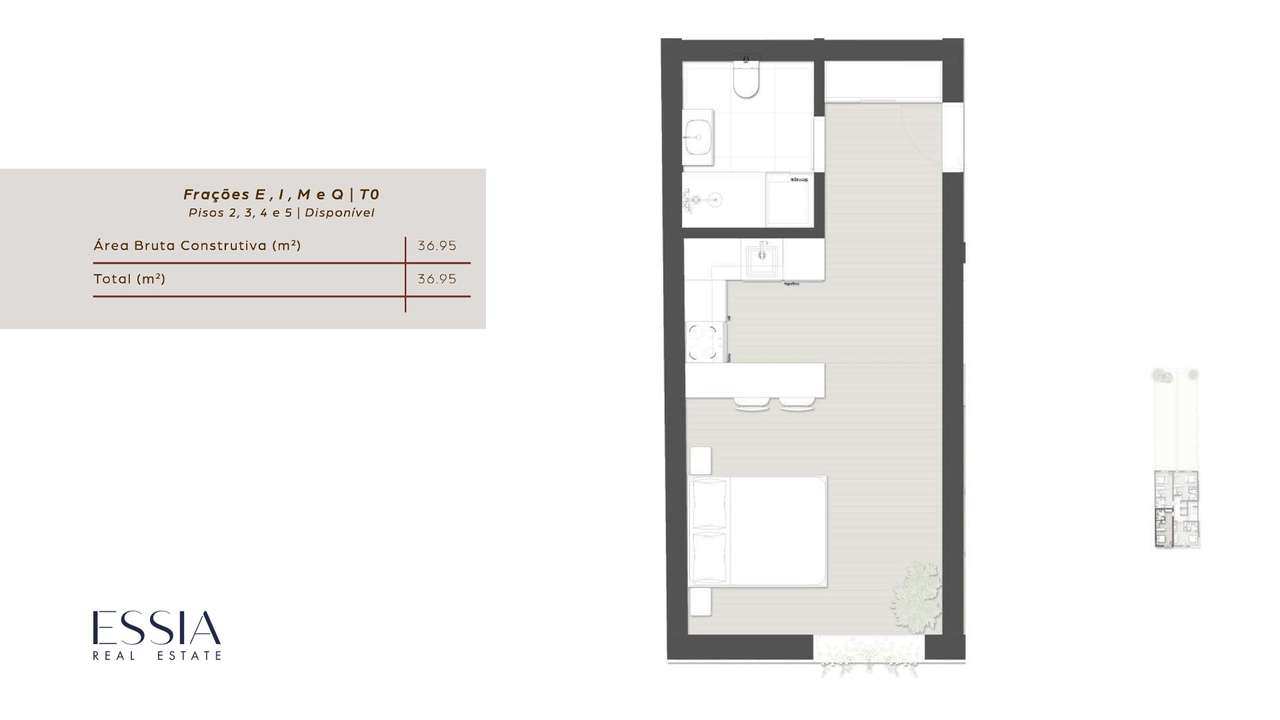 Apartamento T0 no GRID2891 em Matosinhos - Grande imagem: 5/9