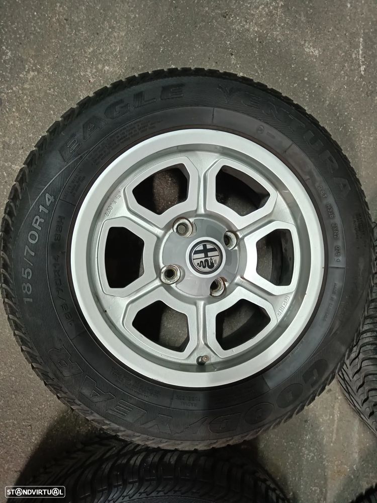 4 jantes 14 Alfa Romeo giulia Júnior Gt, GTV, 1300, 1600,1750  berlina - 8