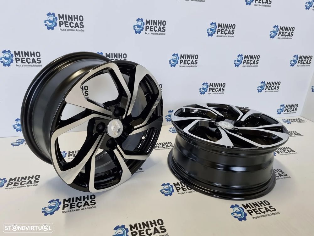 Jantes Renault Clio 2020 em 15 Black Polish (4x100) - 6