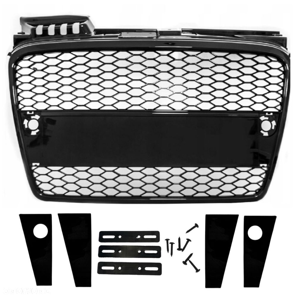 AUDI A4 B7 ATRAPA GRILL ŚRODKOWA CZARNA RS LOOK - 2