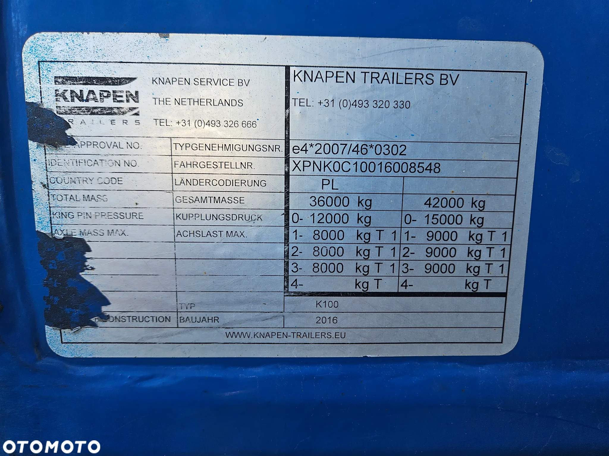 Knapen Trailers K100 92m³ Podłoga 10mm - 10
