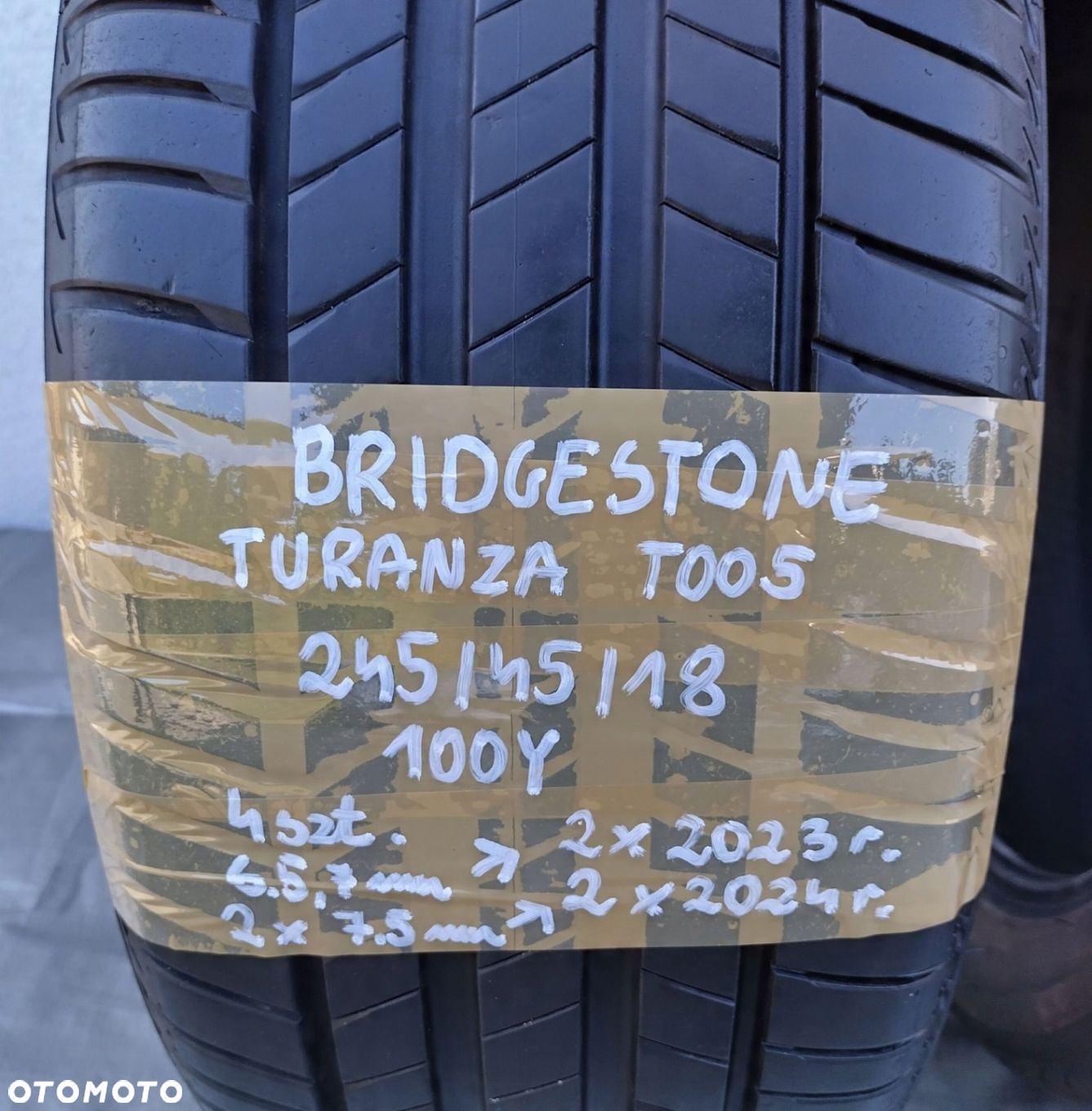 OPONY LETNIE BRIDGESTONE TURANZA T005 245/45 R18 100Y 6.5-7.5 MM 23/24 ROK - 2