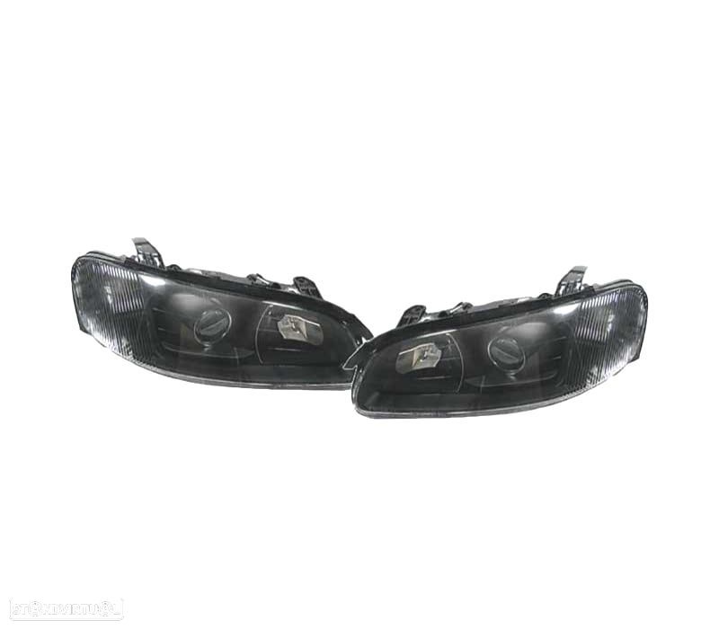 FARÓIS FRONTAIS PARA OPEL OMEGA B 94-99. FUNDO PRETO - 1