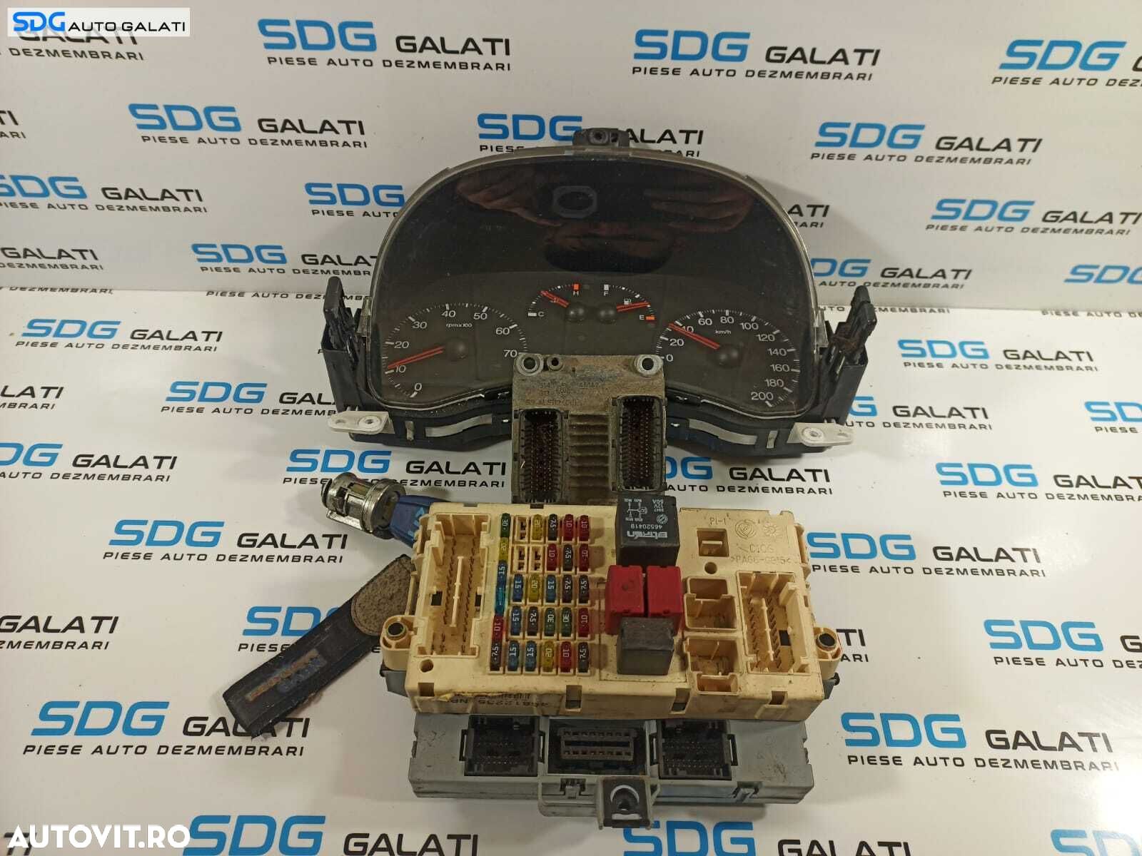 Kit Pornire Complet ECU Calculator Motor Ceas Bord Calculator Tablou Sigurante Confort Comfort Cheie Cip Imobilizator Fiat Punto 1999 - 2003 Cod 0261207406 56812235 [L2024] - 1