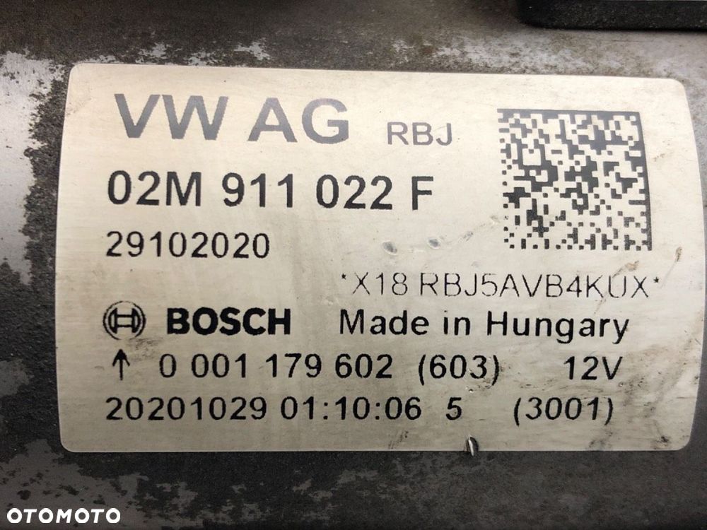 ROZRUSZNIK  SEAT ARONA (KJ7) 2017 - 2022 1.0 TSI 81 kW [110 KM] benzyna 2020 - 2022 02M911022F - 5