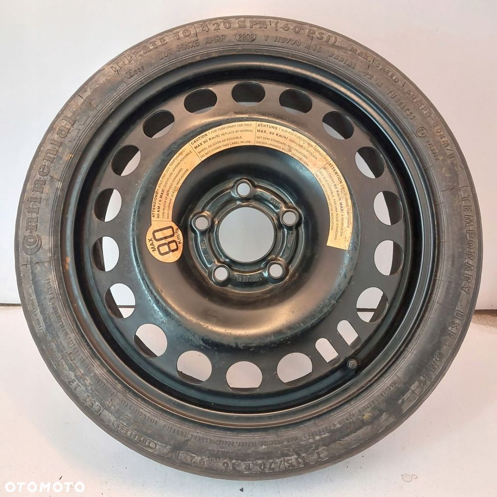 Koło dojazdowe Dojazdówka 16 5x110 Opel Vectra C, Astra H 115/70R16 B1302 - 1