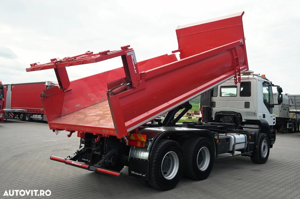 Iveco TRAKKER 450 / 6X4 / BASCULATOR / HIDROCLAPA / HIDROCLAPA / BORDMATIC / CAMION FRONTAL / EURO 5 / - 4