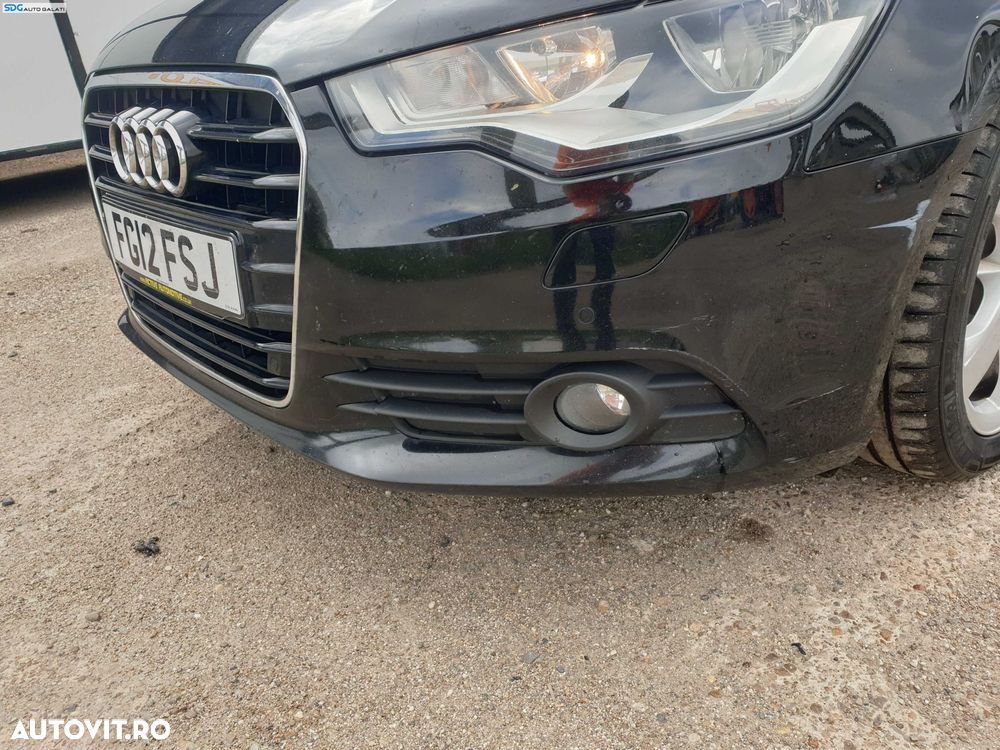 Bara Spoiler Fata FARA Grila cu Emblema cu Locas Senzori de Parcare si Spalatoare de Faruri Audi A6 C7 NFL Non Facelift 2011 - 2014 Culoare LY9B [K5407] - 3