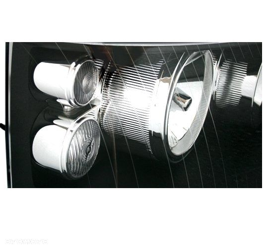 Lampy Reflektory VW T5 03-09 BLACK H7/H1 DEPO - 4