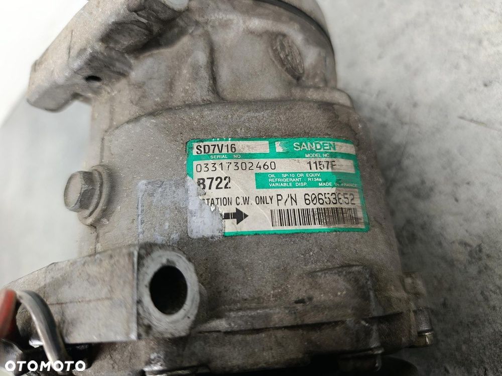 POMPA, SPRĘŻARKA KLIMATYZACJI ALFA ROMEO GT II 60653652 SD7V16  SANDEN 1.9 - 7