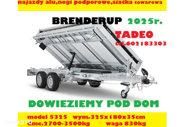 Brenderup TT5325ATB3500 KIPER + najazdy, podpory