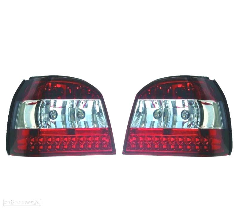 FAROLINS TRASEIROS LED VOLKSWAGEN VW GOLF 3 MKIII 91-97 VERMELHO BRANCO - 1
