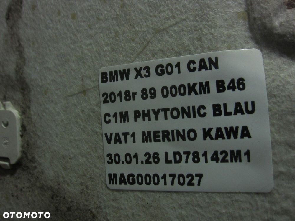 BMW X3 G01 PODSUFITKA CZARNA PANORAMA ANTHRAZIT 51448092722 8092722 ORYGIN - 16