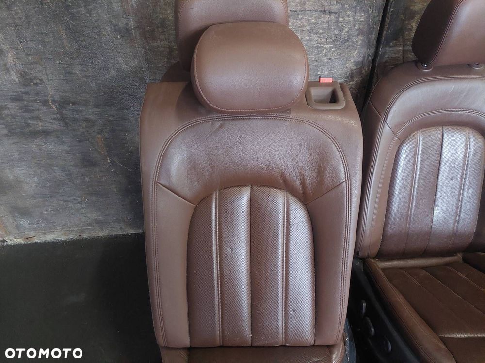 FOTEL FOTELE KOMPLET BOCZKI DEKORY SKÓRA BRĄZ PAMIĘĆ AUDI A7 4G - 11