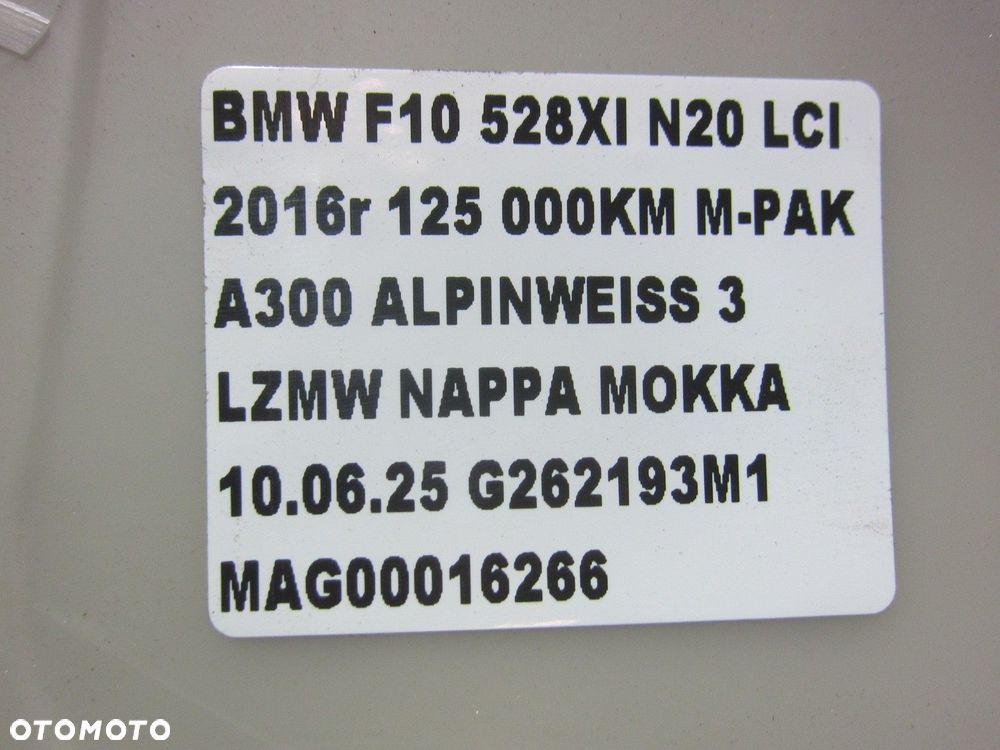 BMW 5 F10 KANAPA TYLNA SIEDZISZKO BRĄZOWE BRĄZ MOKKA SZEW NAPPA 7358698 - 14