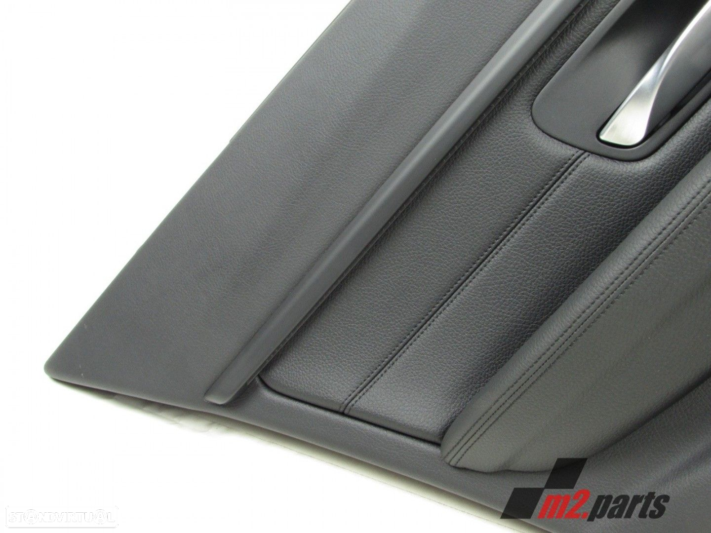 Forra da porta Em Pele c/ Kit Iluminação  Esquerdo/Trás Seminovo/ Original BMW 3... - 3