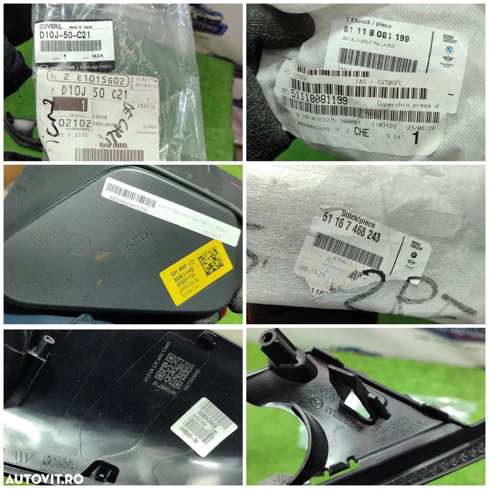 CORP OGLINDA (3 BUC.) BMW SERIA 3 (G20) / SERIA 5 (G30) 2017-2024 / BMW SERIA 1 (F40) / SERIA 2 (F44) 2019-2024 / MAZDA 2 (DJ) / CX-3 2014-2023 / COD OEM D10J-50-C21 K3006 / 51118081199 / 139605-14 / 8081199 / 51167468243 / 7468243-04 (5F2) - 8