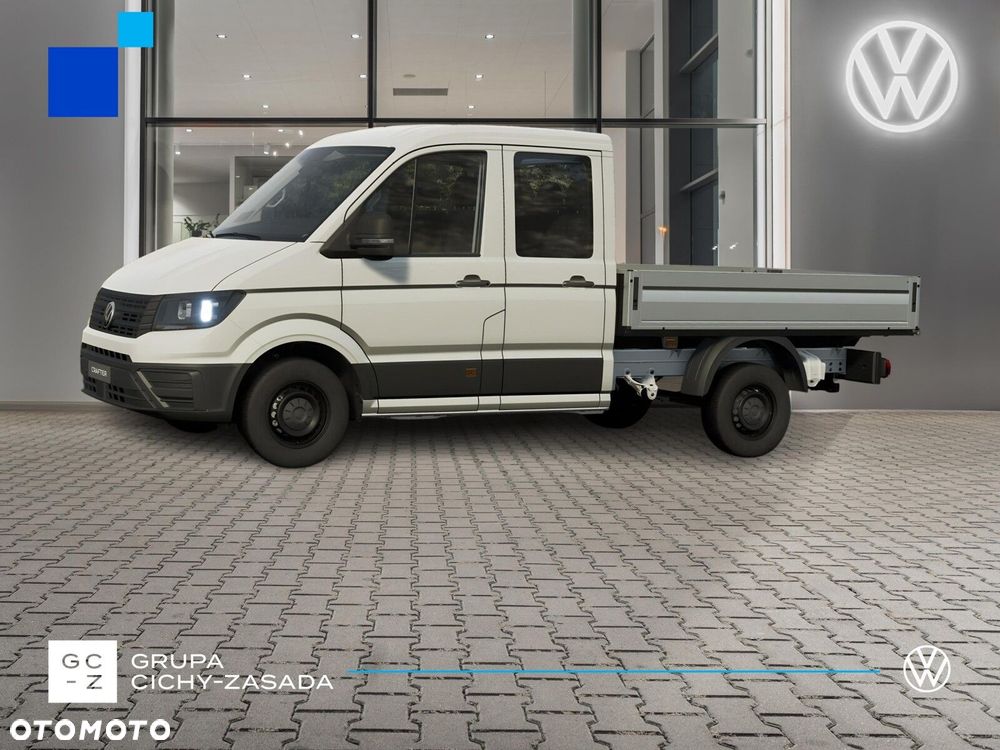 Volkswagen Crafter 35 Skrzyniowy z podwójną kabiną silnik: 2,0 l EU6 SCR 140 KM / skrzynia biegów: Przedni napęd manualna 6-biegowa rozstaw osi: 3640 mm - 2