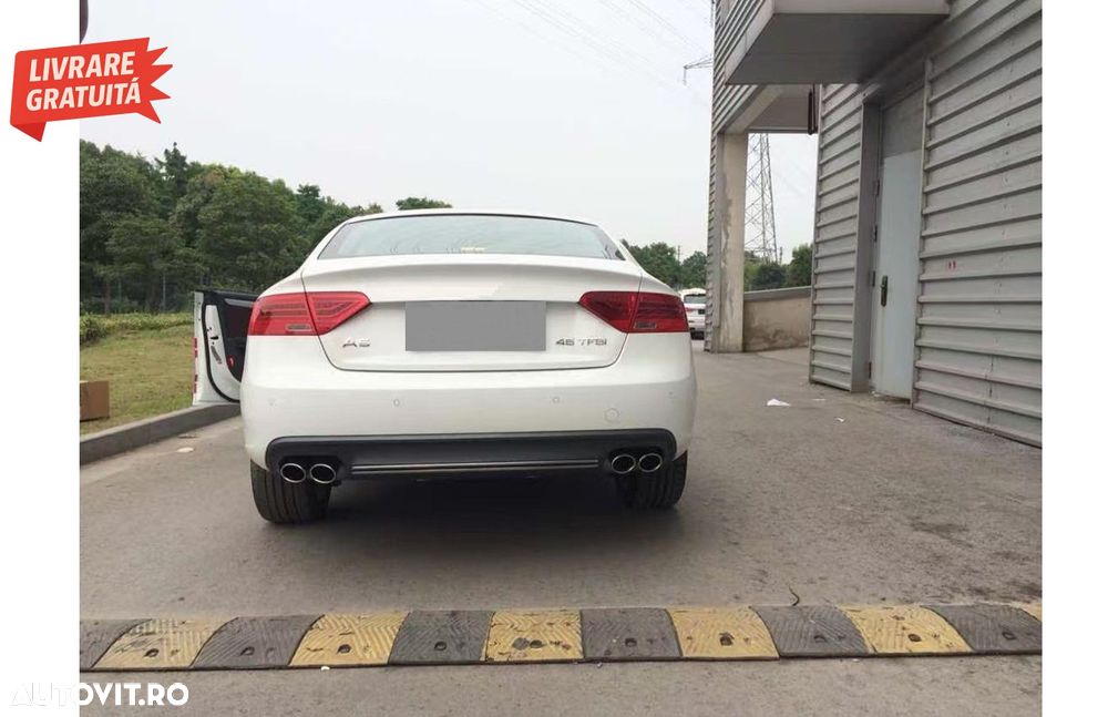 Difuzor Bara Spate cu Ornamente Evacuare Audi A5 8T 2 Usi (2012-2016) S5 Design- livrare gratuita - 13