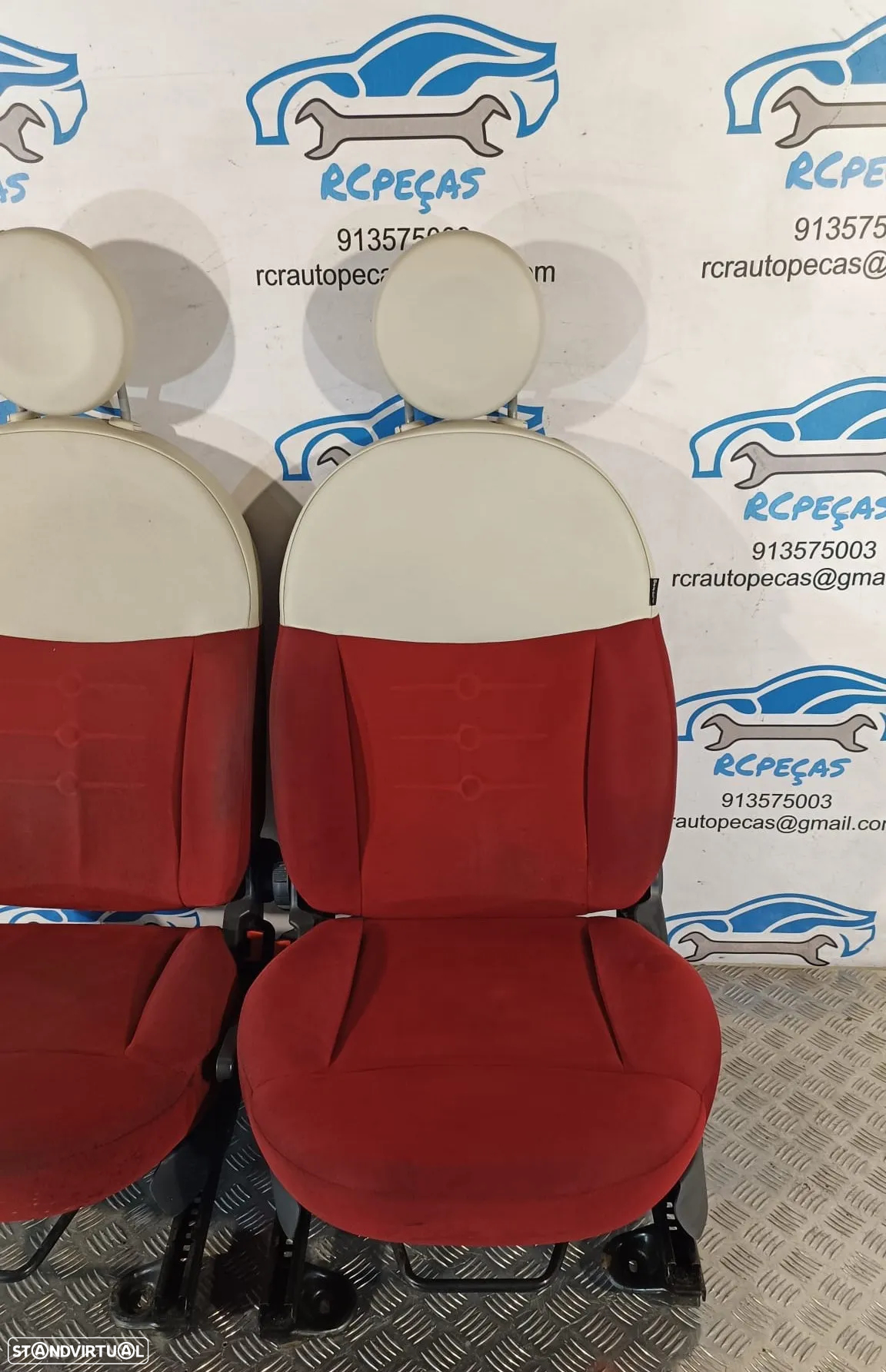 BANCOS FIAT 500 312 TECIDO QUARTELAS - 15