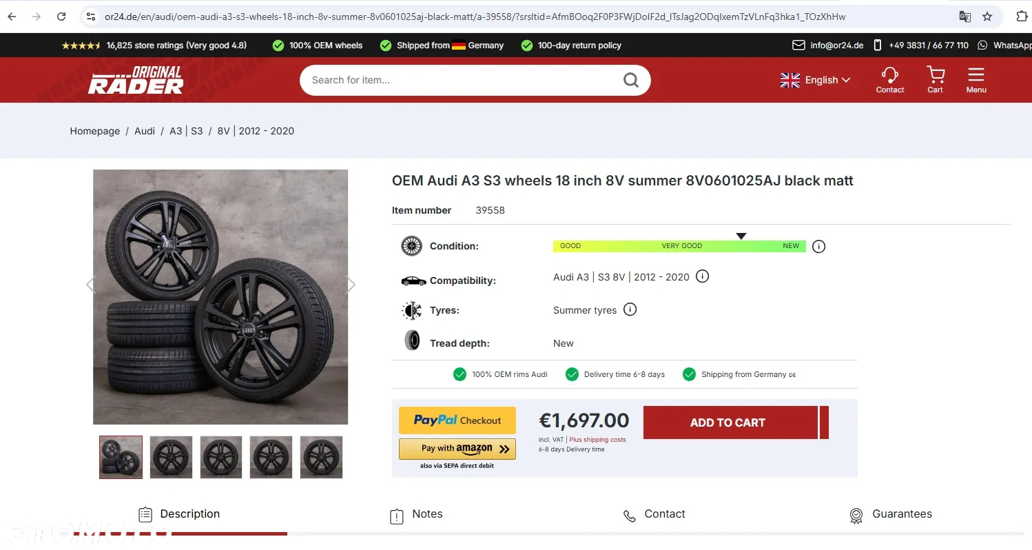Audi A3 18 5x112 Oryginalne Koł Felgi+ Opony Komplet - 2