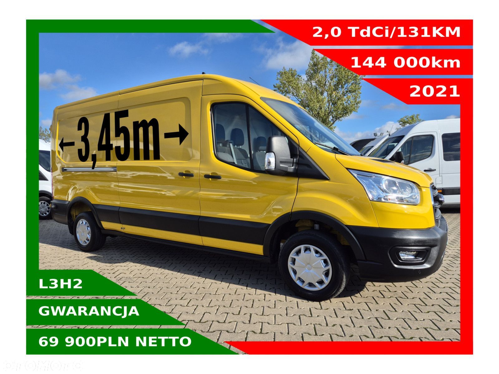 Ford Transit L3H2 *69900zł NETTO* 2,0 TdCi/131KM - 1