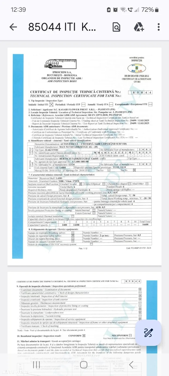 MAN 32.463 FFDC VIDANJA ADR Clasa III INOX -PRET NET + TVA- - 11