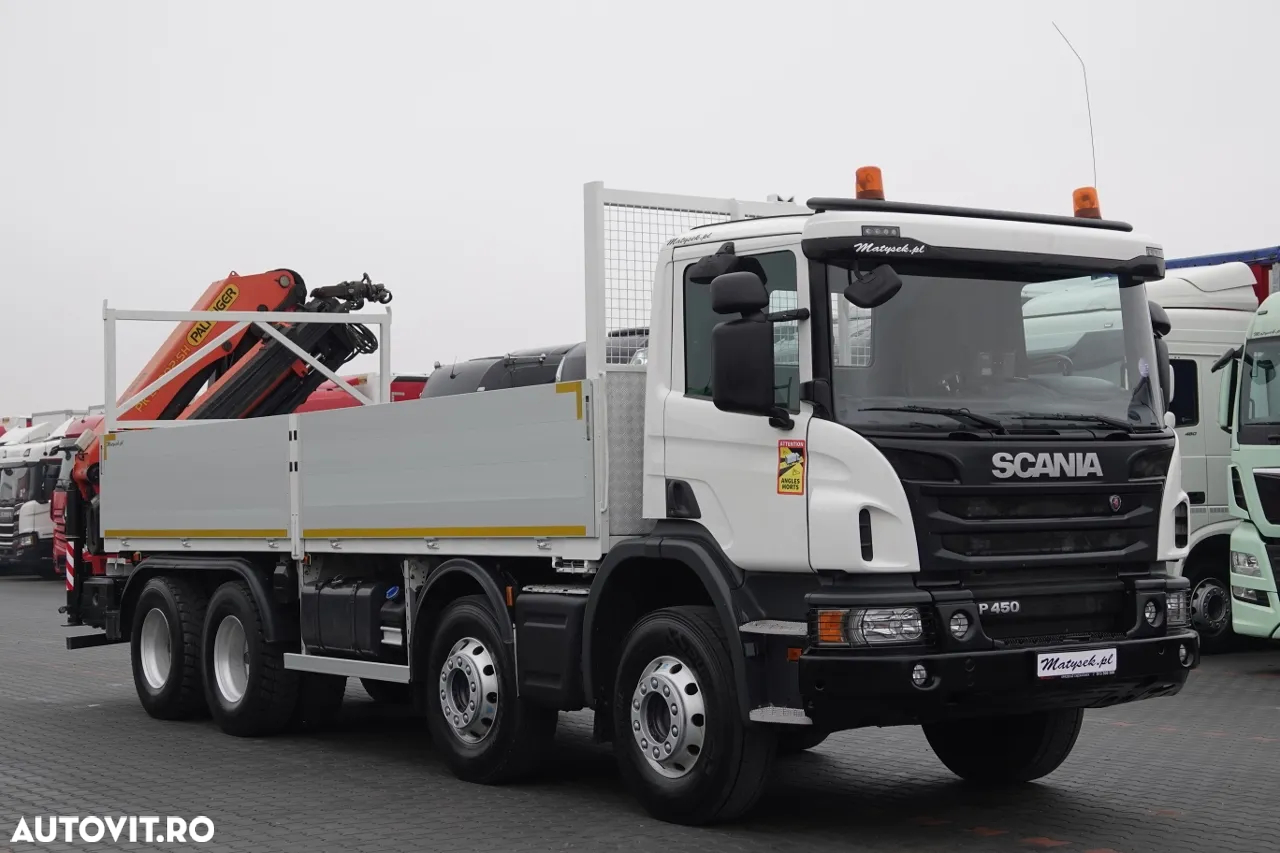 Scania P 450 / 8x4 / HDS PALFINGER PK 23002 / CUTIE - 7 metri / EURO 6 / RADIO CONTROL - 9
